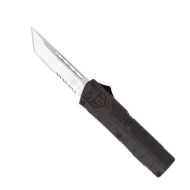 CobraTec Black Lightweight Auto, 3.5" D2 Tanto Serrated Blade, Aluminum Handle