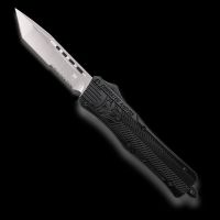 CobraTec CTK-1 D/A OTF Auto, 3.00" D2 Tanto Serrated Blade, Aluminum Handle Black