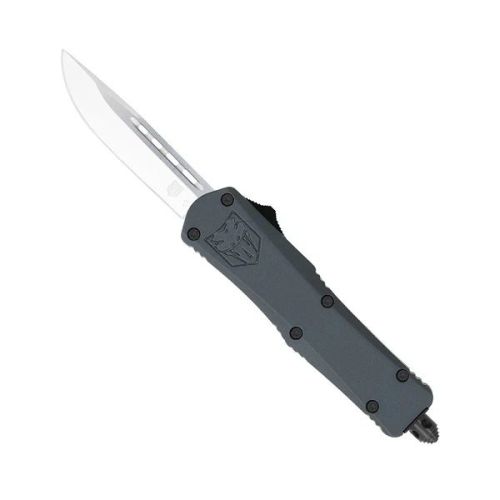 CobraTec FS-3 Gray Auto, 2.75" D2 Drop Blade, Cerakote Handle