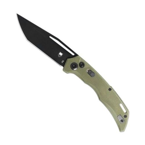 CobraTec Koa OD Green Automatic Knife Tanto Blade Black D2 Steel