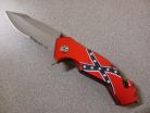 Confederate Flag Spring Assisted Emergency Knife Tanto Serrated