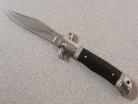 Czek Bolster Release Ebony Wood Automatic Knife Drop Point
