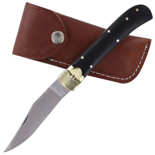 D2 Tool Steel Black Micarta Leverlock Automatic Knife File Work