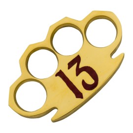 Dalton 10 OZ Real Brass Knuckles Buckle Paperweight - Heavy Duty Red 13