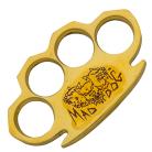 Dalton 10 OZ Real Brass Knuckles Heavy Duty Buckle Paperweight - Mad Dog Red