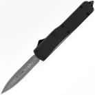 Damascus Zues Black D/A OTF Automatic Knife Dagger