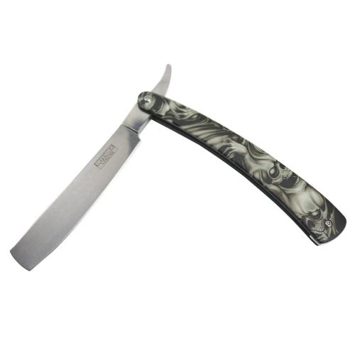 Defender Xtreme 10 Inch Straight Razor Ghost Skulls