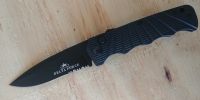 Delta Force Black Side Opening Automatic Knife Black Drop Serrated