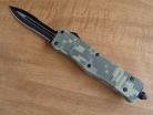 Delta Force Digital Camo Automatic Knife Two Tone Double Serrated