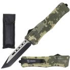 Delta Force Digital Camo D/A OTF Automatic Knife Two Tone Tanto