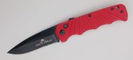 Delta Force Red Side Opening Automatic Knife Black Drop Point Serrated