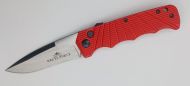 Delta Force Red Side Opening Automatic Knife Satin Drop Point