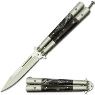 Dojo Flipper 9 Inch Dark Marble Heavy Balisong Butterfly Knife