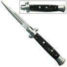 Epic Black Switchblade Stiletto Automatic Knife Bayo Holes 9.5"