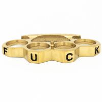 Fuck Brass Knuckles Duster Paperweight