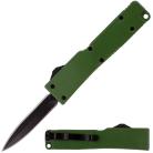 Firecracker 5" Army Green D/A OTF Automatic Knife Black Dagger