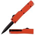 Firecracker Orange D/A Mini OTF Automatic Knife Black Dagger 5"