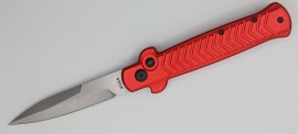 Fort Knife Works Arrow Red Side Open Automatic Knife D2 Satin Bayonet