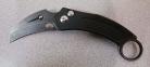 Fort Knife Works Automatic Karambit Knife Black 2.5" Blackwash