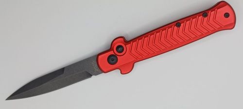 Fort Knife Works Red Arrow Side Opener Automatic Knife D2 Black Bayonet