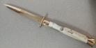 Frank B 11" Swinguard Italian Stiletto Brazilian Horn Gold Bayo Automatic Knife
