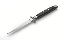 Frank Beltrame 11 Inch Ebony Wood Swinguard Stiletto Automatic Knife Satin Dagger