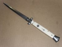 Frank Beltrame 11" Italian Stiletto Dagger Imitation Ivory Automatic Knife