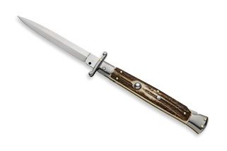 Frank Beltrame 11" Swinguard Stiletto Automatic Knife Stag Dagger 4mm