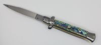 Frank Beltrame 8" Abalone Stiletto Automatic Knife Swedge