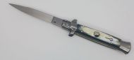 Frank Beltrame 8" Brazilian Horn Stiletto Automatic Knife Swedge