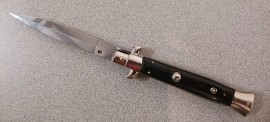 Frank Beltrame 9" Black Automatic Knife Polished Dagger