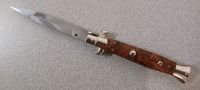 Frank Beltrame 9" Imitation Briar Wood Automatic Knife Polished Bayonet