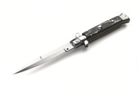 Frank Beltrame 9" Imitation Horn Stiletto Automatic Knife Polished Bayonet