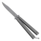 Full Metal Stone Wash Butterfly Knife Drop Point