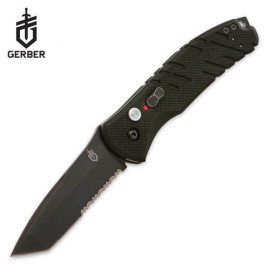 Gerber Propel Black Tanto Serrated Automatic Knife
