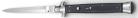 Giant 13 Inch Black Wood Stiletto Automatic Knife Satin Dagger