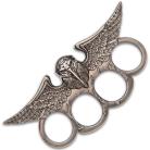 Gothic Eagle Wings Brass Knuckles Metal Paperweight