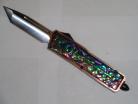 Grim Reaper Bronze Rainbow Out The Front Automatic Knife Tanto