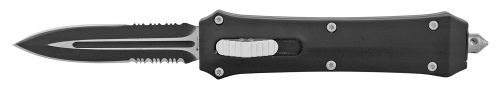 Coffin Black D/A OTF Automatic Knife Black Dagger Serrated