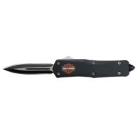 Delta Force Harley Davidson Black D/A OTF Automatic Knife Dagger Point Two Tone