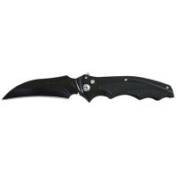 9.5" Open Black Automatic Switch Blade Bat Knife