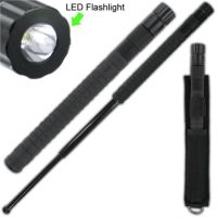 Heat Tempered Square Grip Flashlight Police Baton 21 inch