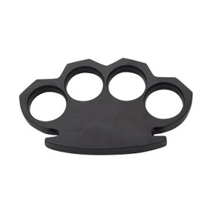 Heavy Black Metal 10 Ounce Brass Knuckle Paperweight