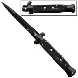 Italian Style Tactical Black Automatic Knives Switchblade Stilettos