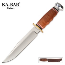 KA-BAR Bowie Knife with Leather Sheath