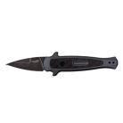 Kershaw Launch 12 Gray Carbon Fiber Automatic Knife Black Stonewashed Bayo
