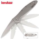 Kershaw Leek Assisted Opening Folding Knife Satin Serrated