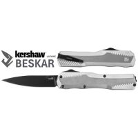 Kershaw Livewire Beskar D/A OTF Automatic Knife Raw 6061-T6 Aluminum (3.3" Black)