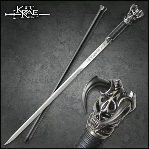 Kit Rae Satin Vorthelok Elegantly Forged Sword Cane
