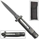 Lever Lock Stiletto Tactical Black Automatic Knife